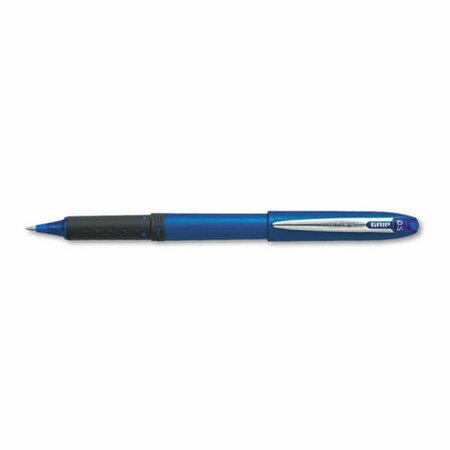VERTEX UBC 0.5 mm Micro Blue Ink & Barrel Grip Stick Roller Ball Pen, 12PK VE3758260